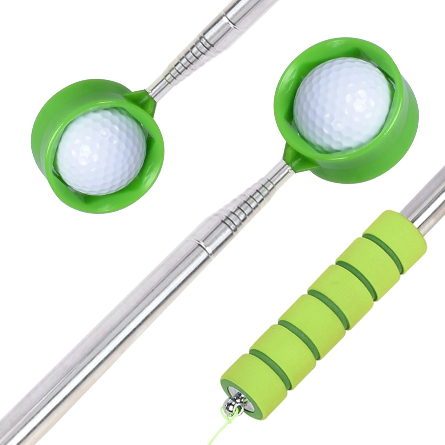 The Retractable Golf Ball Picker Lightweight Stainless Steel Golf Ball