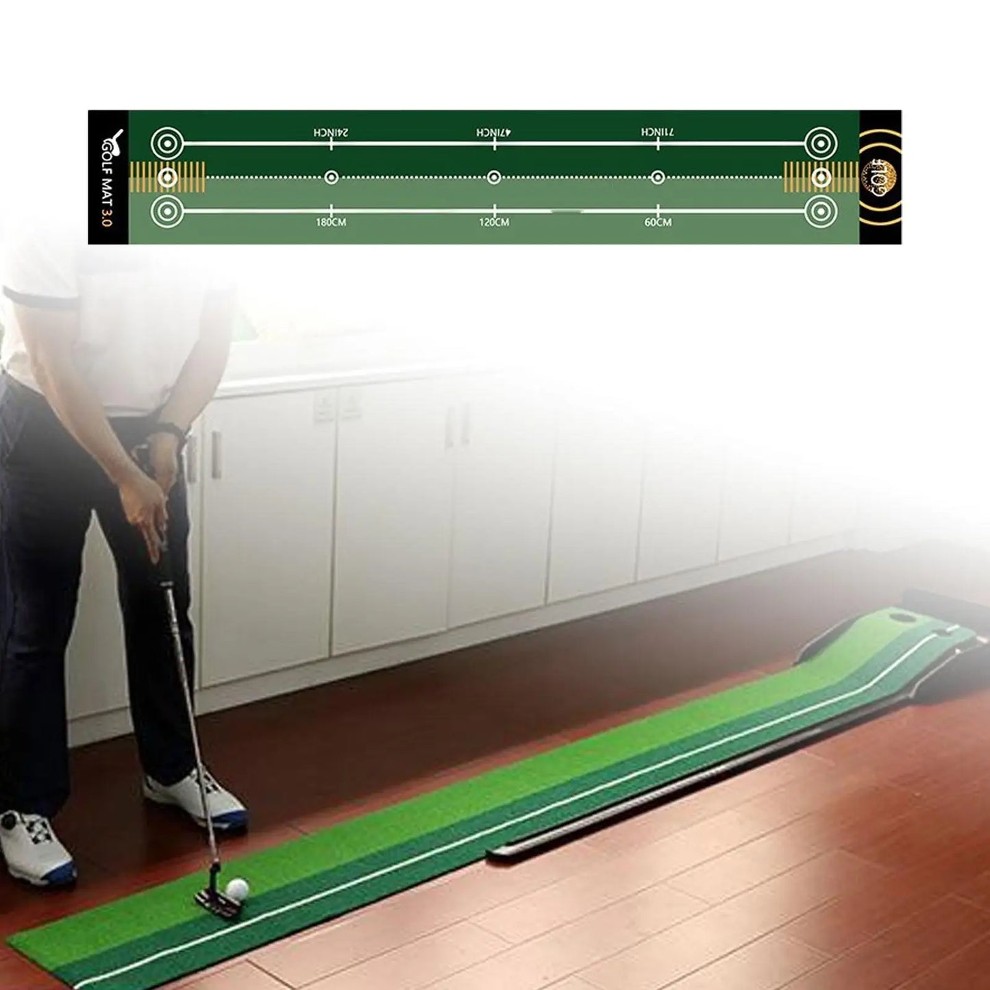 Golf Putting Mat Practical Golf Practice Mat for Park Office Indoor