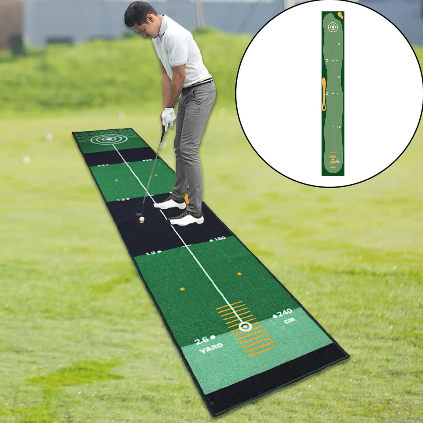 Golf Putting Mat Gift for Golfer Golfing Accessory Lightweight
