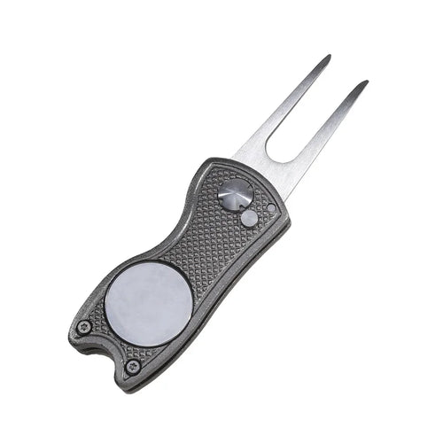 1/2pc Foldable Golf Divot Repair Tool with Golf Ball Tool Pitch Groove