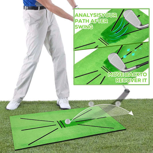 Golf Training Mat Swing Track Practice Marking Pad Detection Batting
