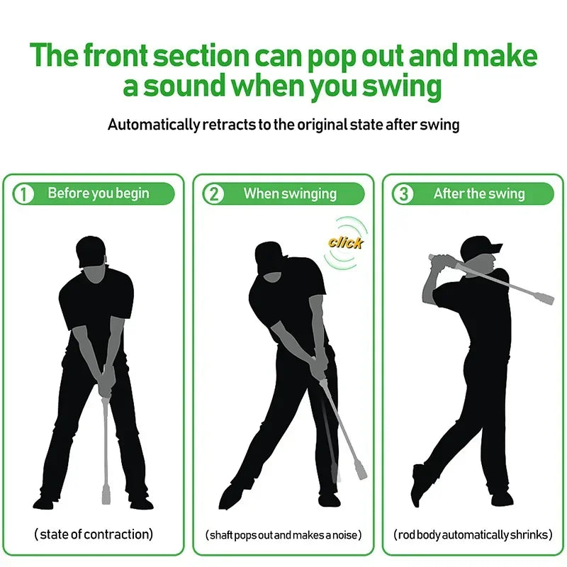 PGM Golf Swing Trainer Black Indoor and Outdoor Practice Stick Hand