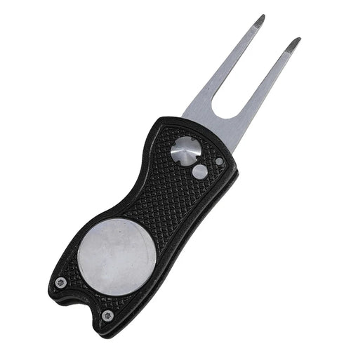 1/2pc Foldable Golf Divot Repair Tool with Golf Ball Tool Pitch Groove