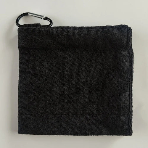 PGM Square Microfiber Golf Ball Cleaning Towel with Carabiner Hook