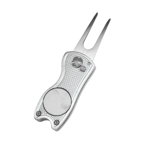 1/2pc Foldable Golf Divot Repair Tool with Golf Ball Tool Pitch Groove
