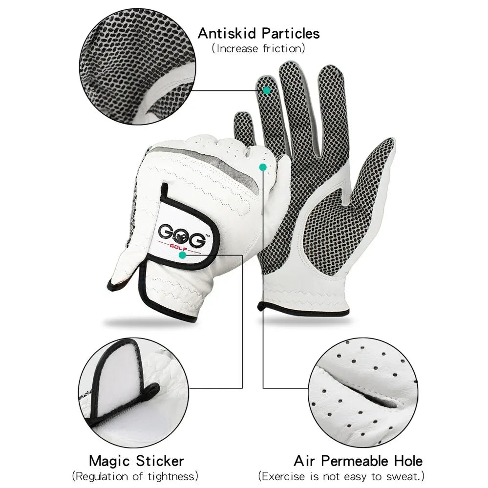 Pack 1 Pc Golf Gloves Men's Left/Right Hand Soft Breathable Pure