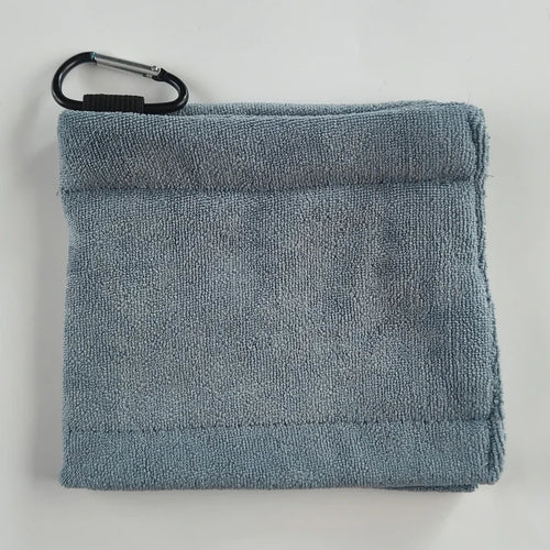 PGM Square Microfiber Golf Ball Cleaning Towel with Carabiner Hook