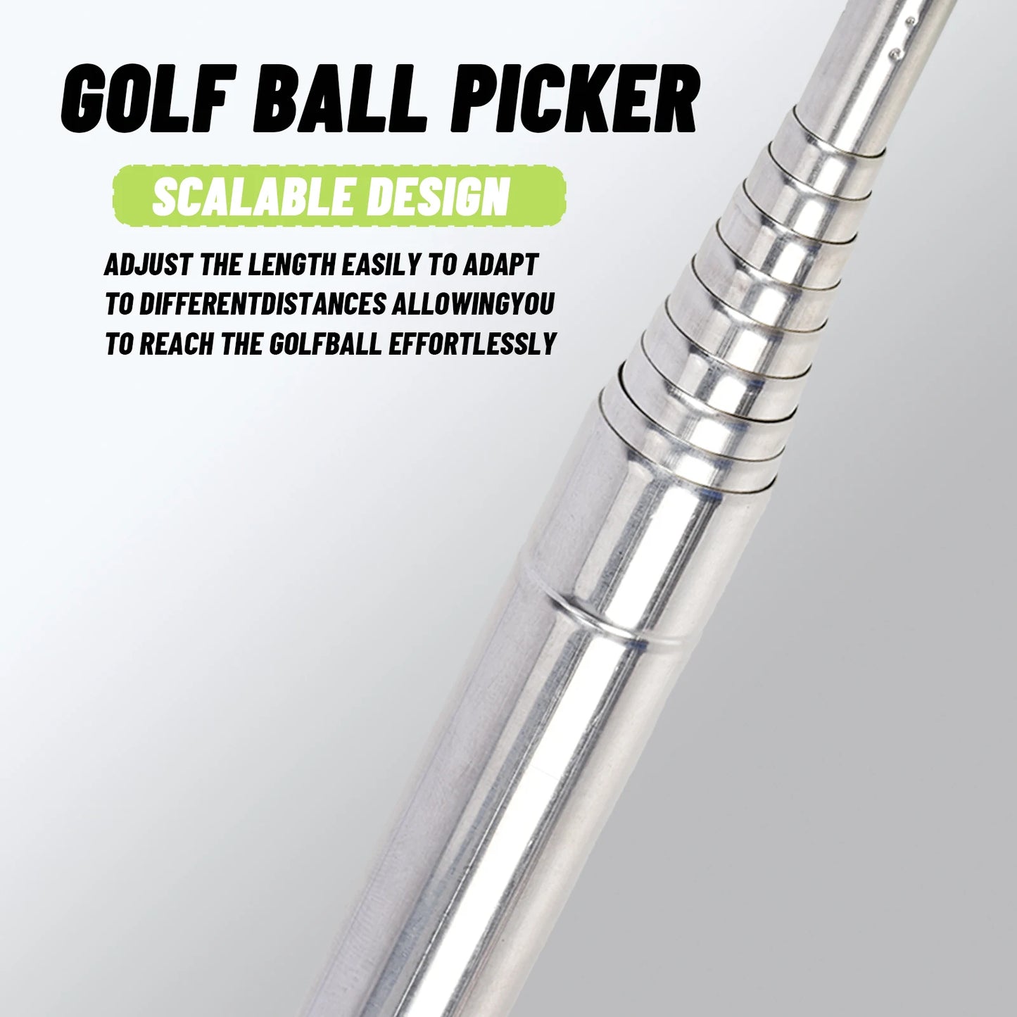 The Retractable Golf Ball Picker Lightweight Stainless Steel Golf Ball