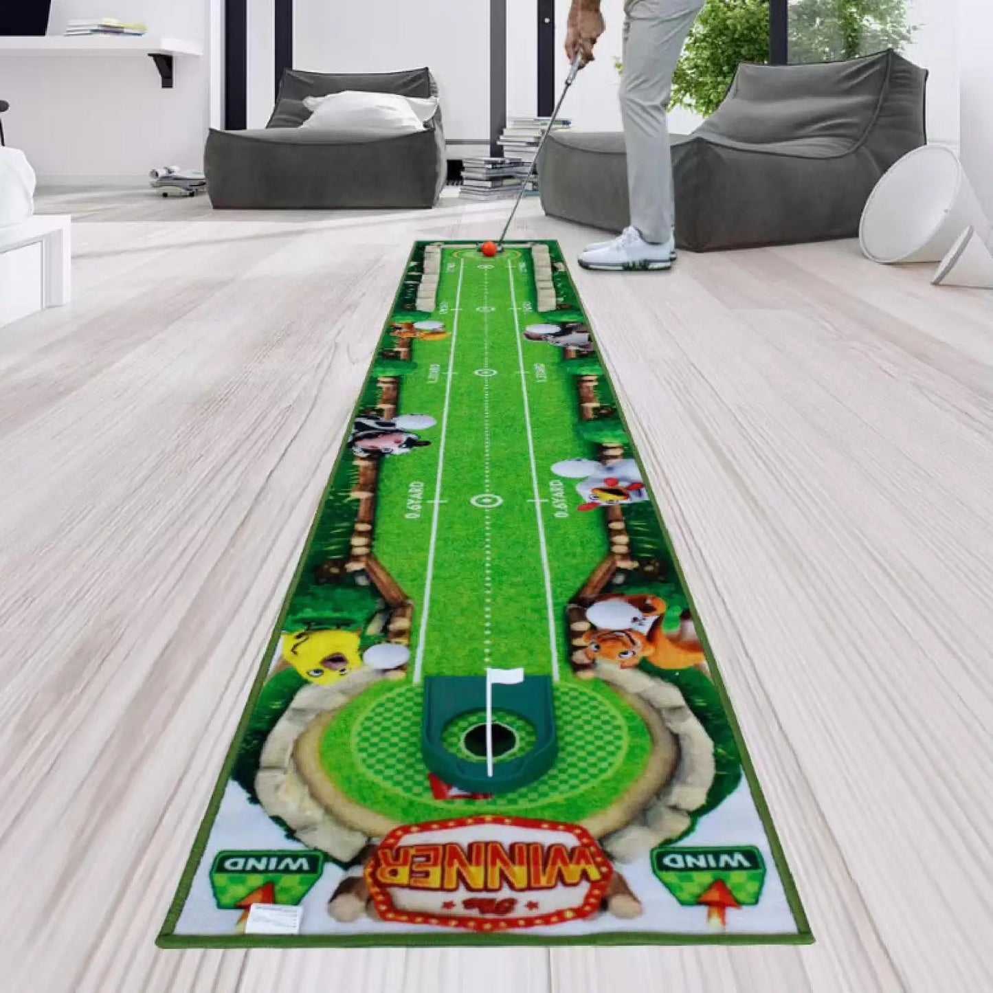 Golf Putting Mat Gift for Golfer Golfing Accessory Lightweight