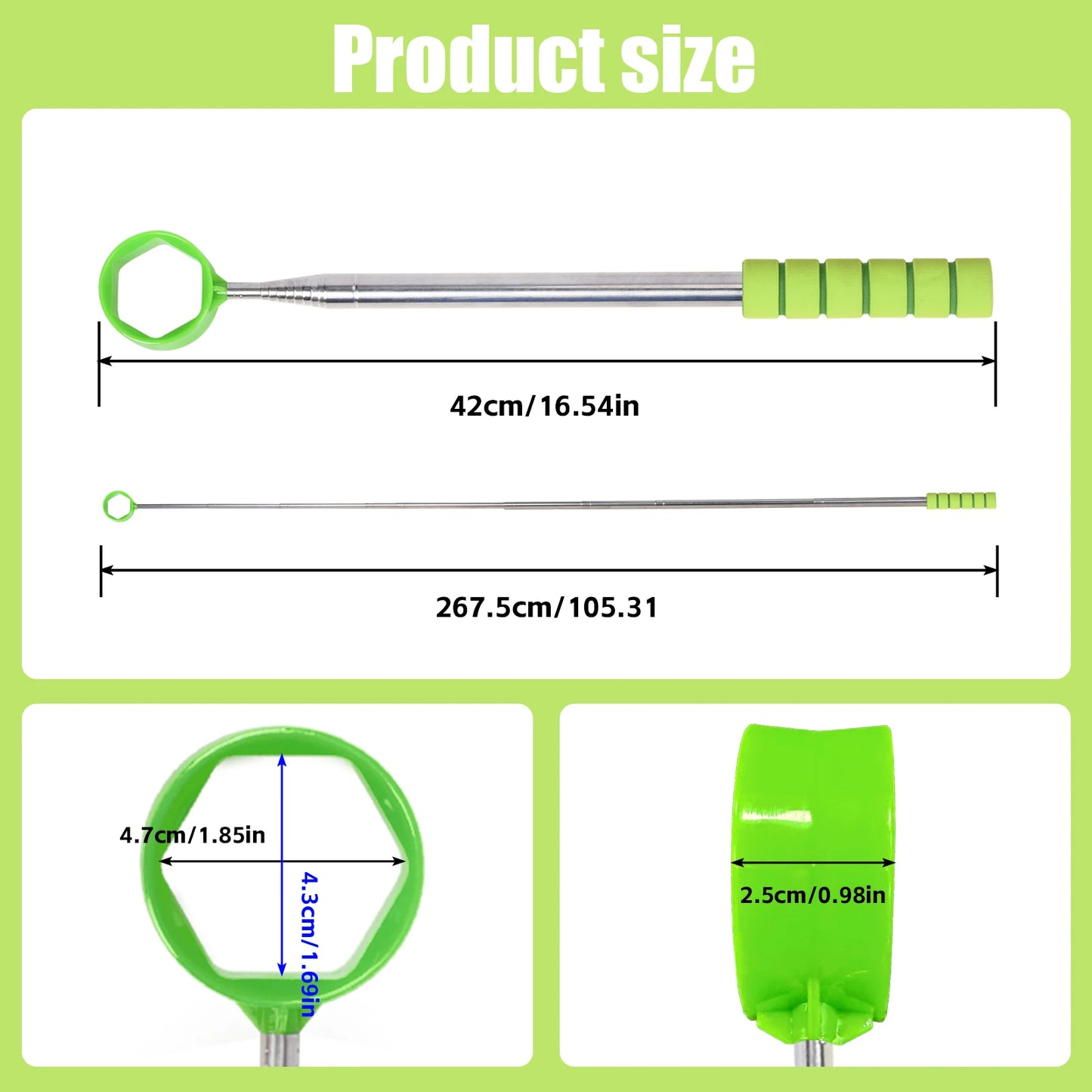 The Retractable Golf Ball Picker Lightweight Stainless Steel Golf Ball