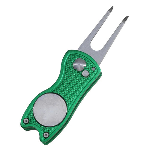 1/2pc Foldable Golf Divot Repair Tool with Golf Ball Tool Pitch Groove