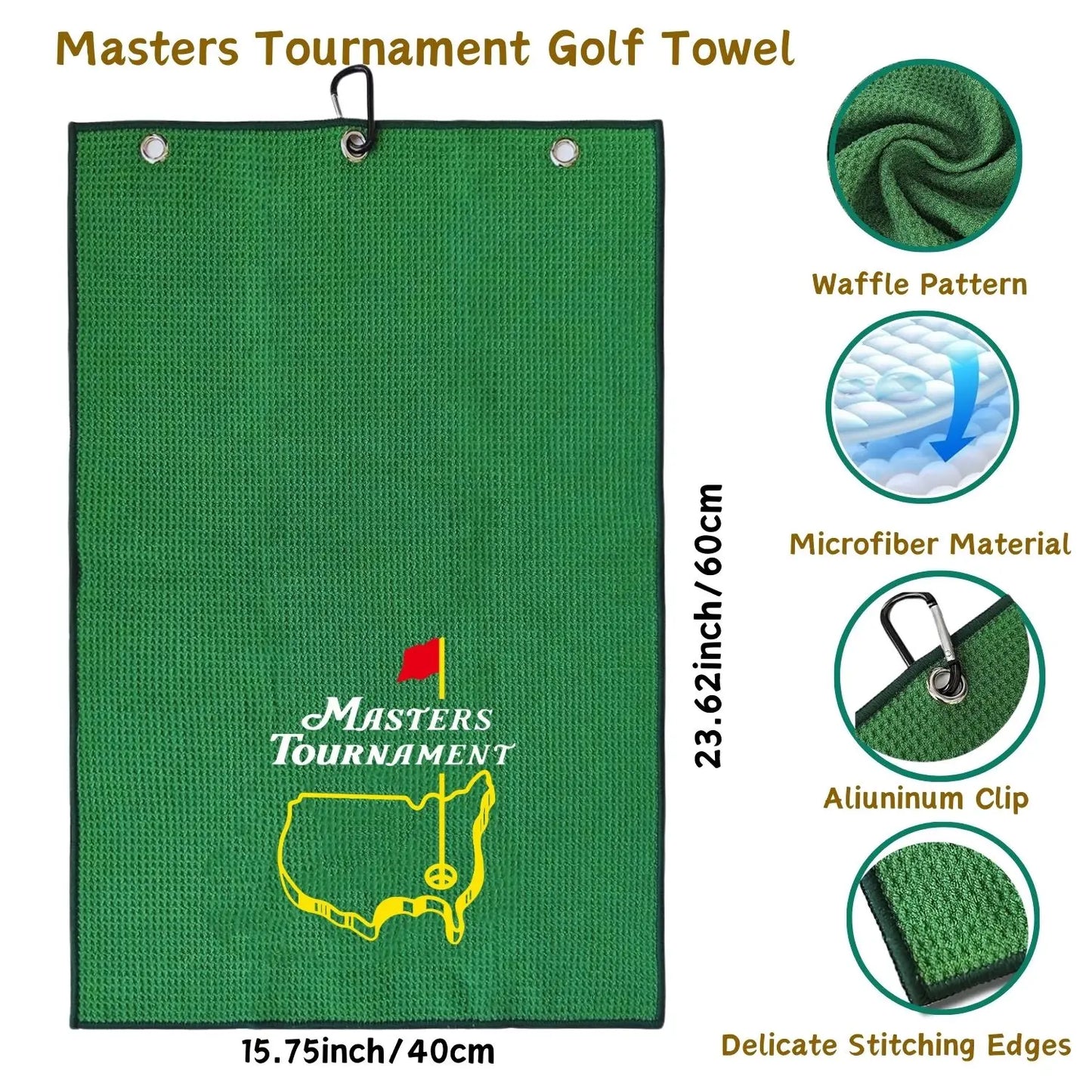 Funny Microfiber Premium Golf Towel, Embroidered Golf Towels for Golf