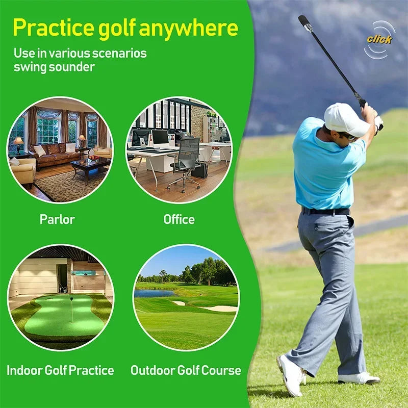 PGM Golf Swing Trainer Black Indoor and Outdoor Practice Stick Hand