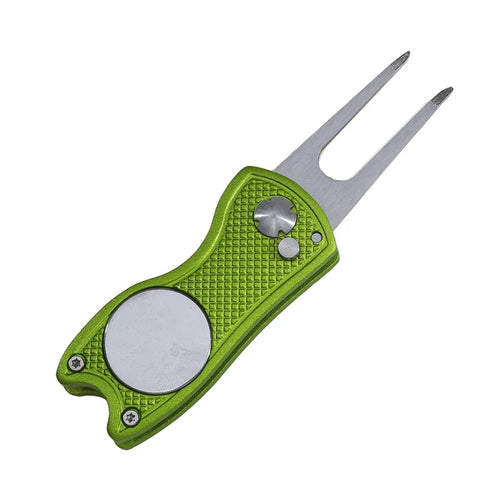 1/2pc Foldable Golf Divot Repair Tool with Golf Ball Tool Pitch Groove