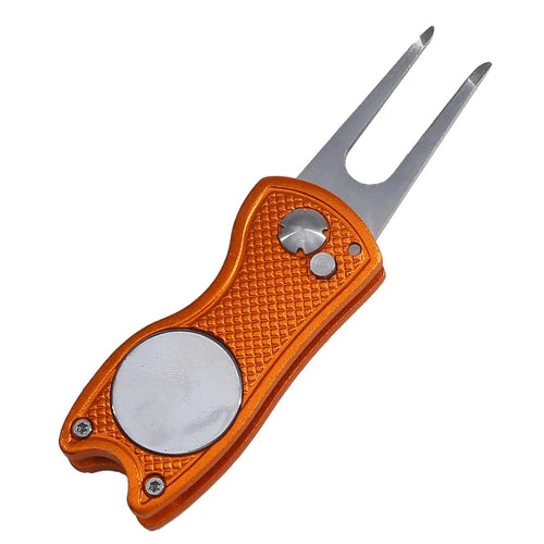 1/2pc Foldable Golf Divot Repair Tool with Golf Ball Tool Pitch Groove