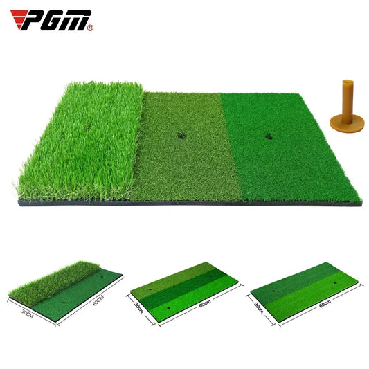 PGM Golf Hitting Mat Indoor Outdoor Mini Practice Durable PP Grass Pad