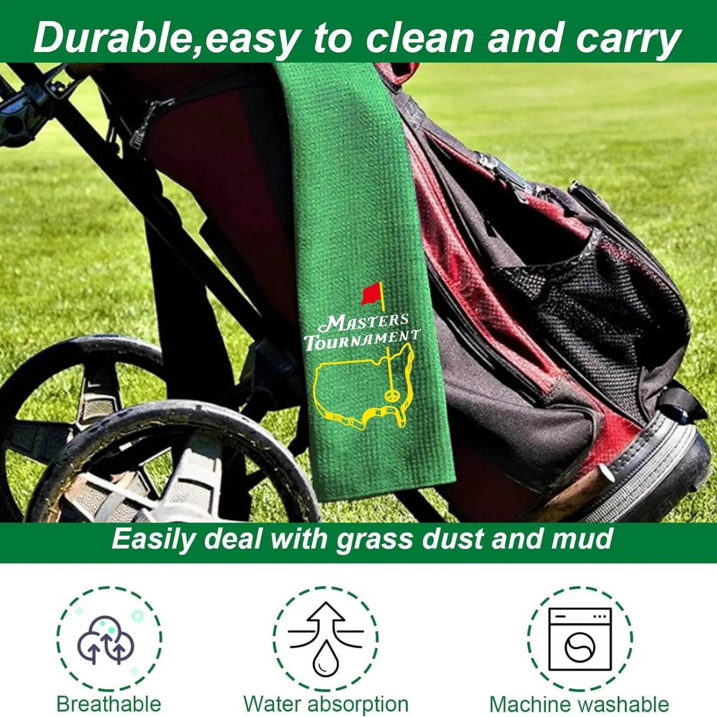 Funny Microfiber Premium Golf Towel, Embroidered Golf Towels for Golf