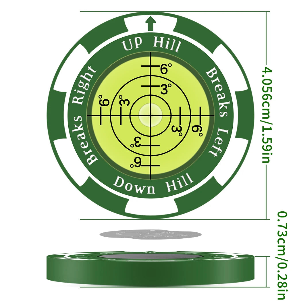 Caiton Golf Marker with Magnetic Hat Clip - High Precision Green